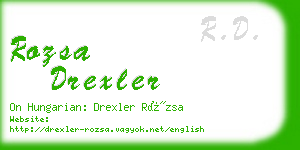 rozsa drexler business card